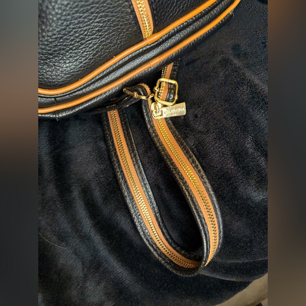 🖤✨Valentina Black Pebbled Leather Convertible Backpack✨🖤NWOT✨🖤 - Picture 12 of 13